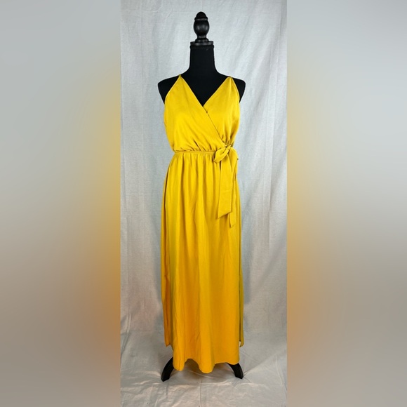 dream of me yellow sleeveless maxi dress, lightweight, women's size large - Picture 5 of 7